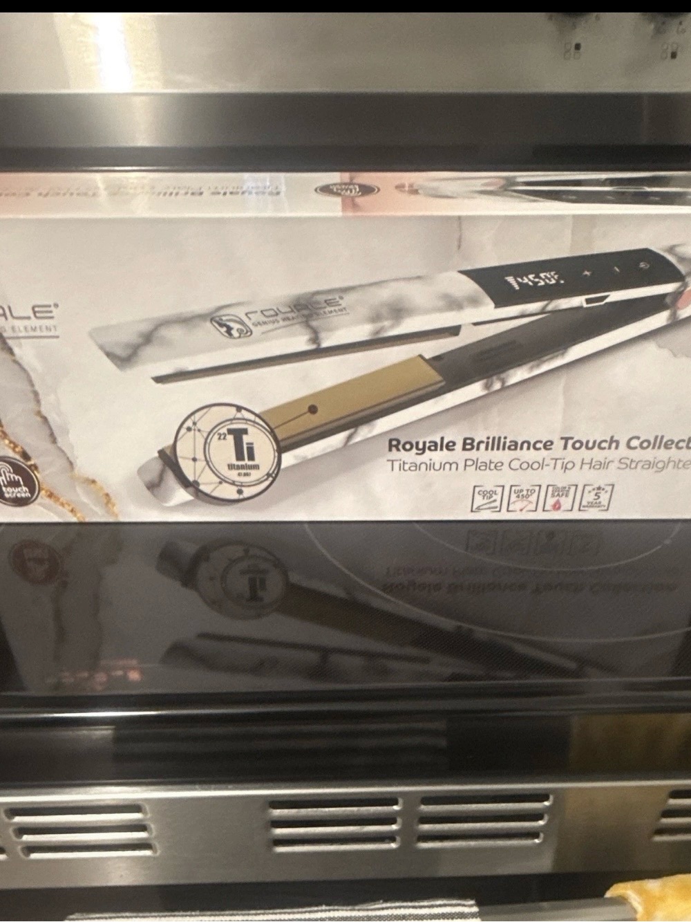 Royale Brilliance Touch Collection Titanium Hair Straightener - White Marble